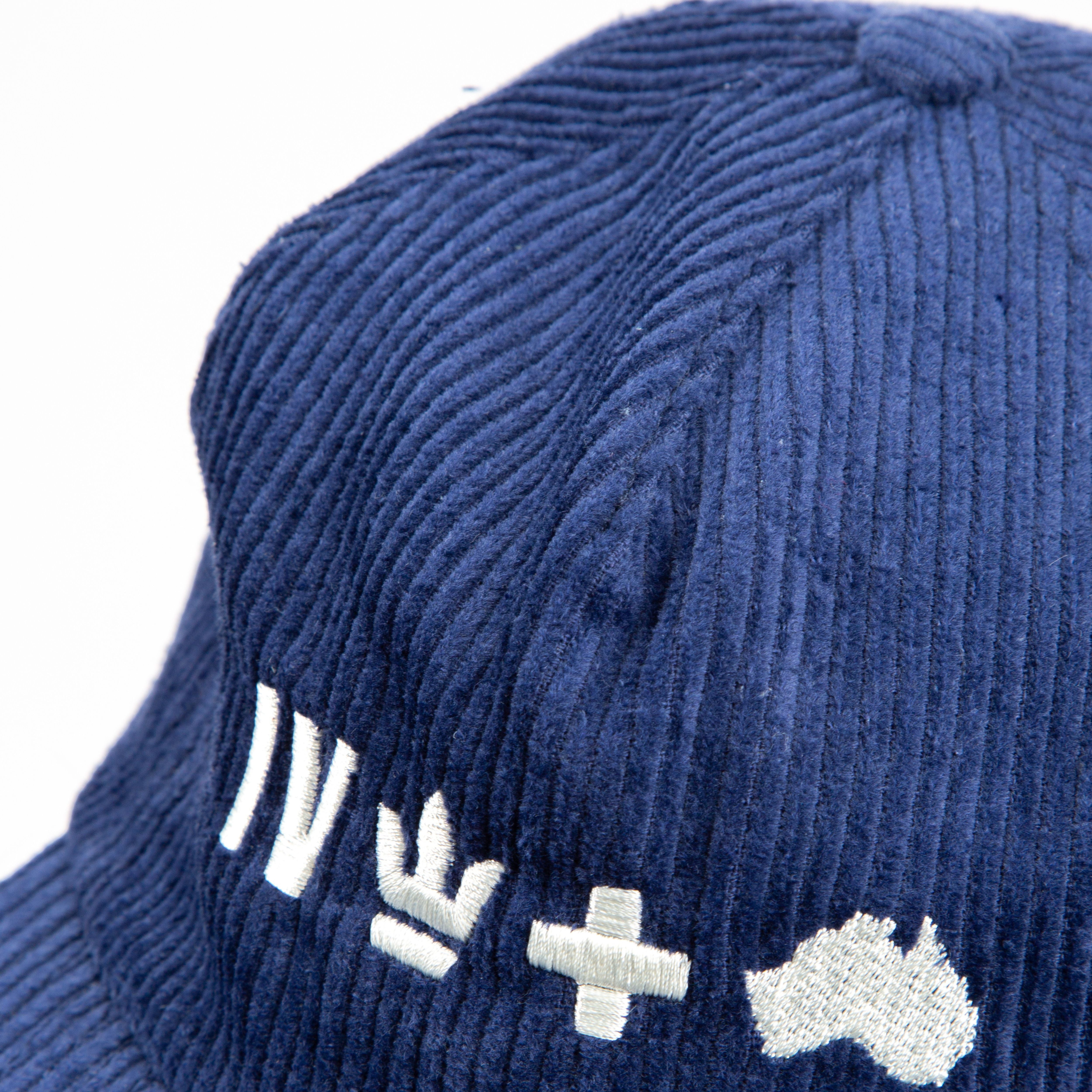 Weld Corduroy Embroidered Hat - Navy