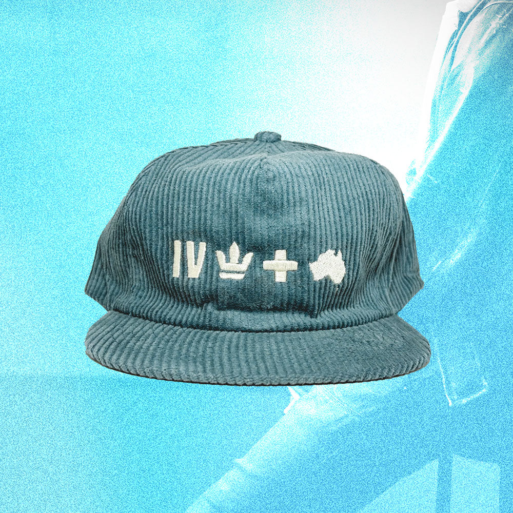 Weld Corduroy Embroidered Hat - Sky Blue