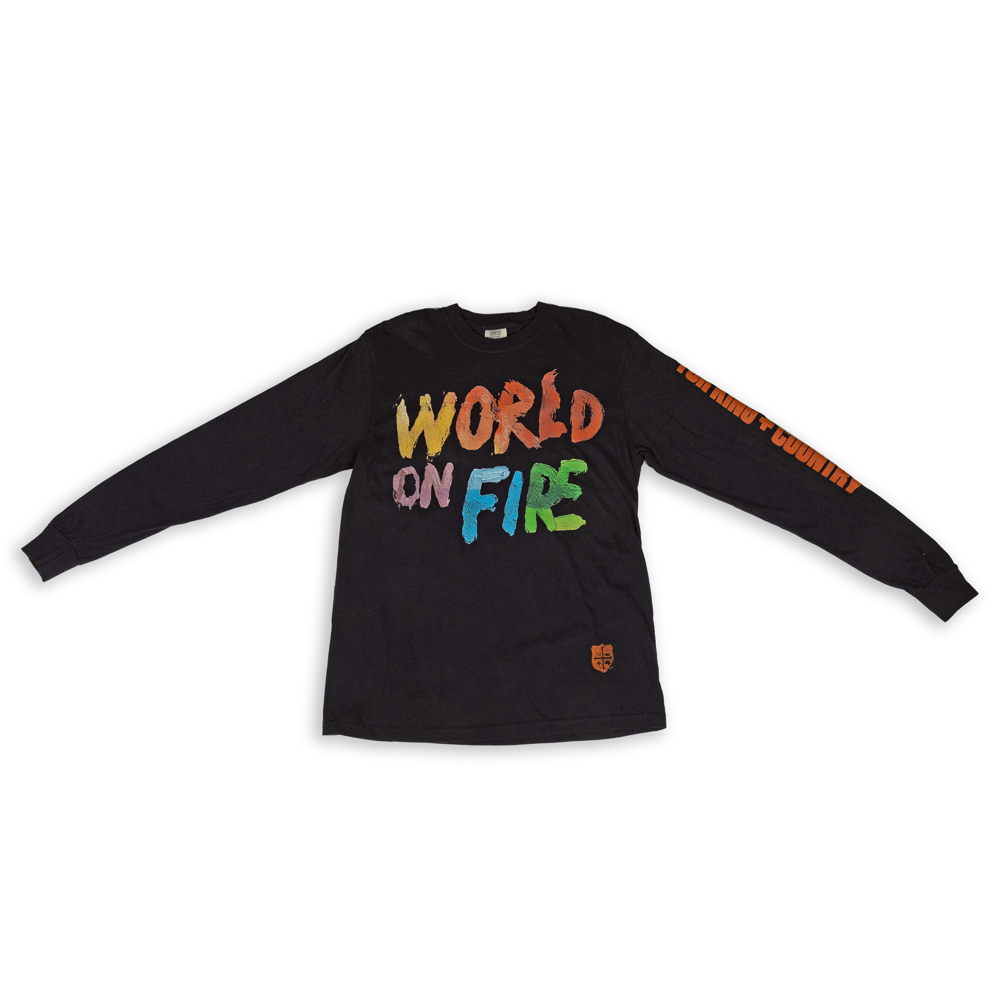 World on Fire Long Sleeve Tee - Black