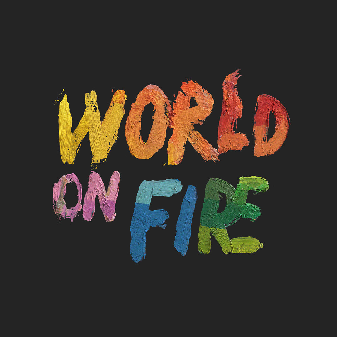 World on Fire Long Sleeve Tee - Black