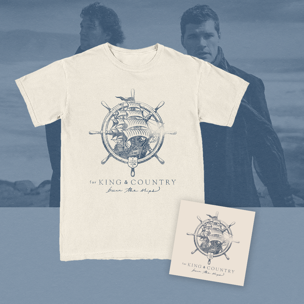 Burn The Ships Anniversary Tee + Card - Cream