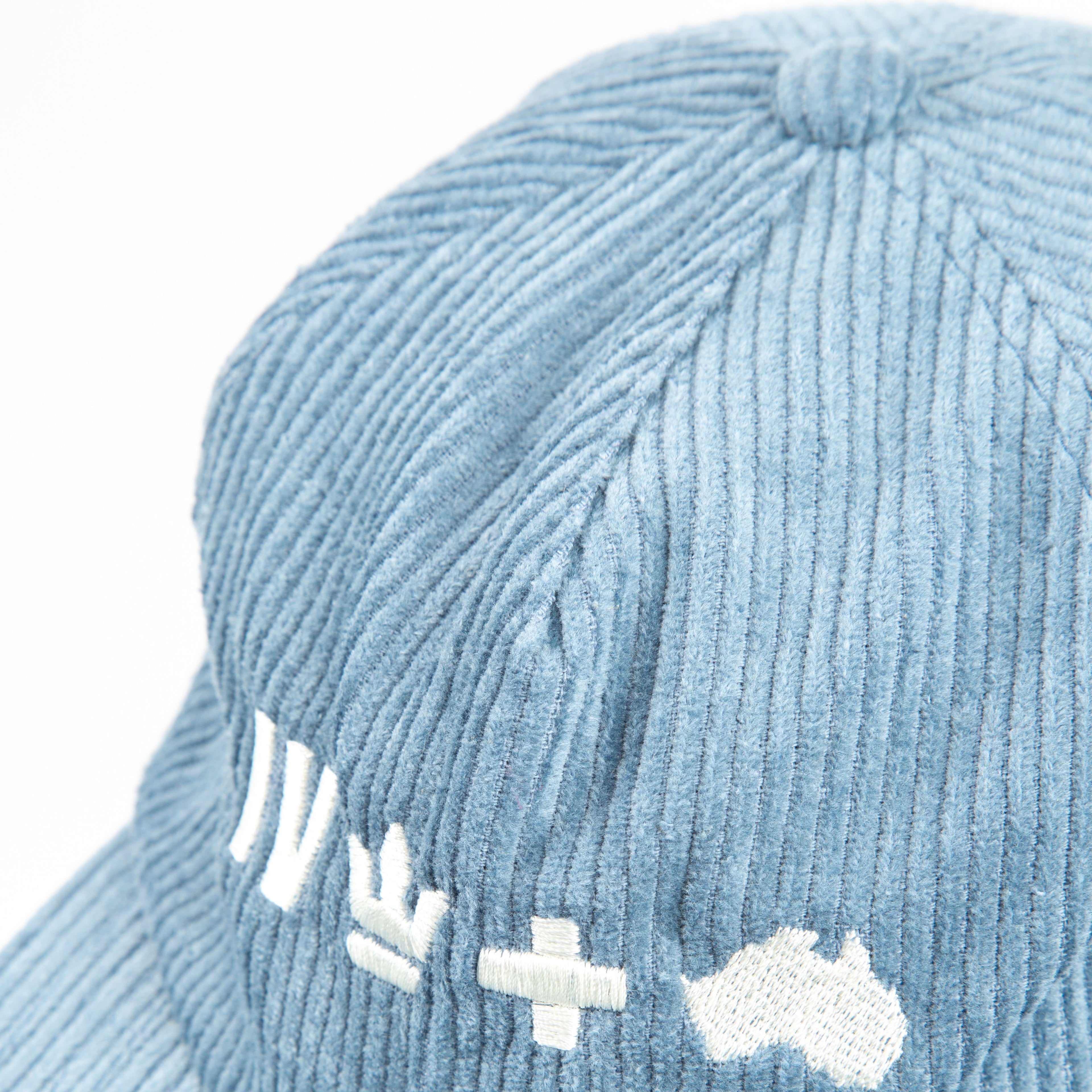 Weld Corduroy Embroidered Hat - Sky Blue