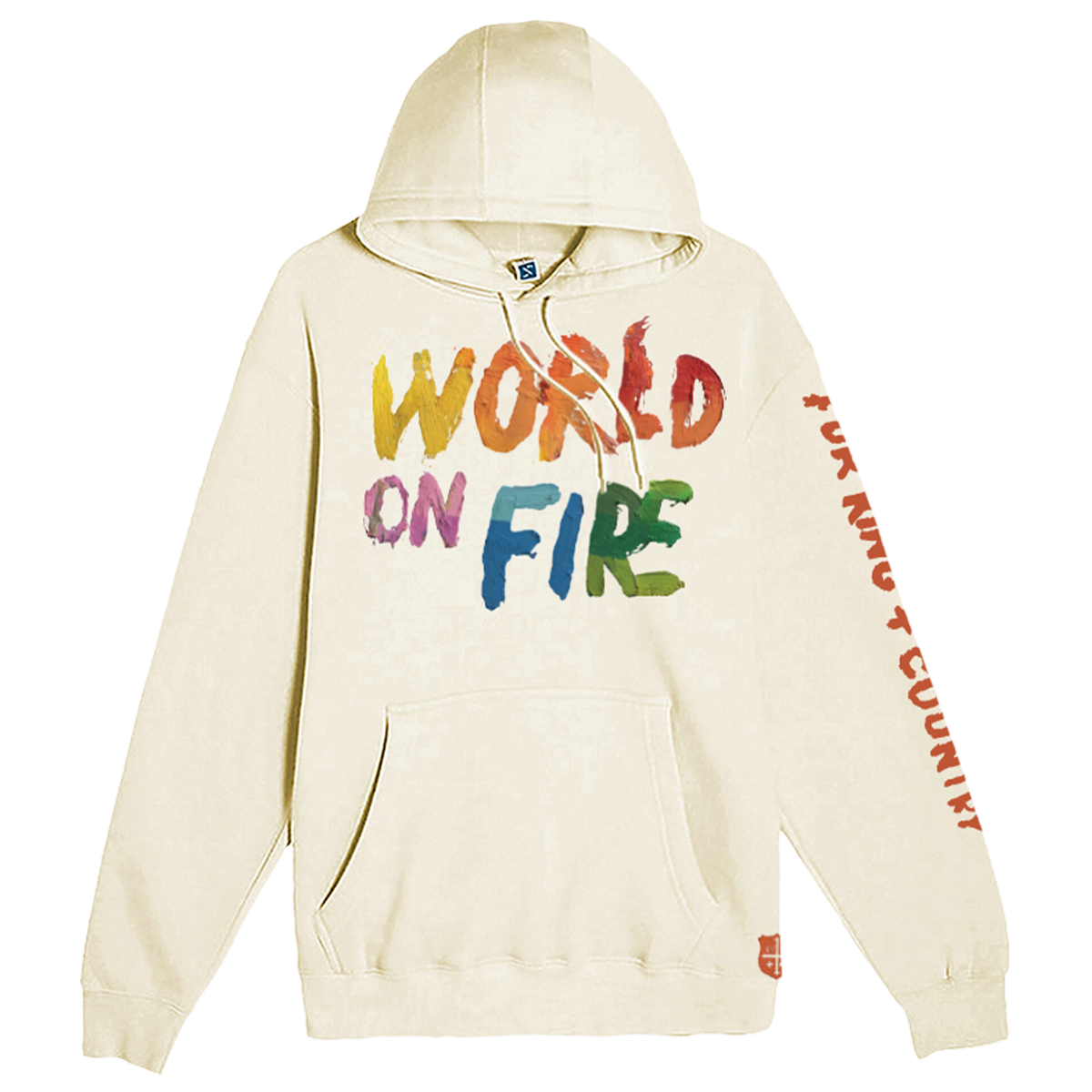 World on Fire Hoodie - Ivory