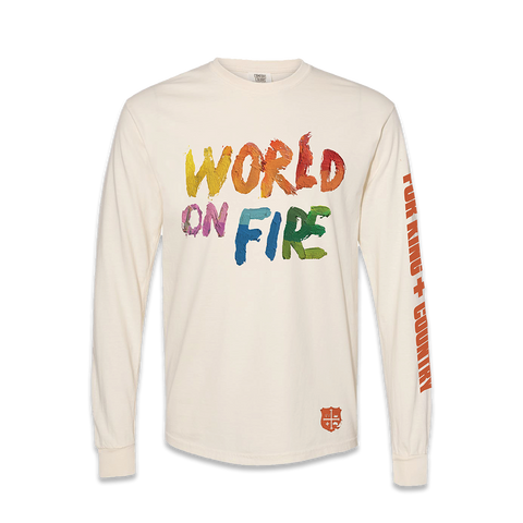 World on Fire Long Sleeve Tee - Ivory | for KING + COUNTRY