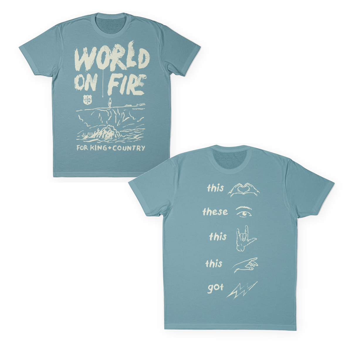 World On Fire Symbols Tee