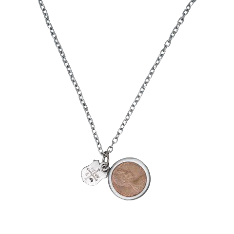 Coin and crest priceless necklace product shot for King and Country